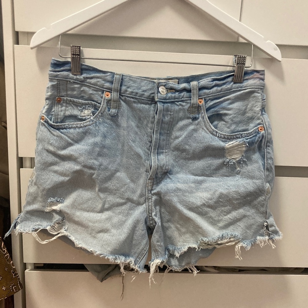 Free people High waisted denim shorts- lightly worn !
